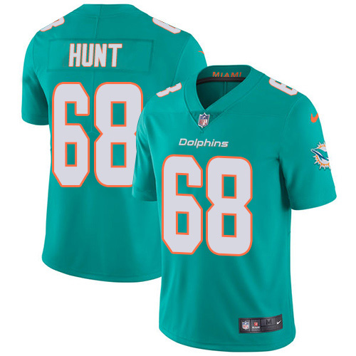 Nike Miami Dolphins #68 Robert Hunt Aqua Green Team Color Youth Stitched NFL Vapor Untouchable Limited Jersey->youth nfl jersey->Youth Jersey